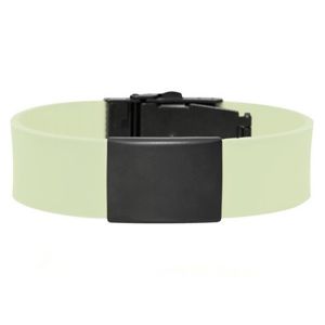 Unique Custom Silicone Bracelets Logo Engraved With Black Plate LFGB Certified