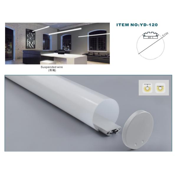 Diameter 120mm Round LED Extrusion Light Aluminium Housing Suspended