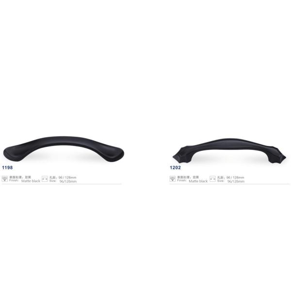 Wardrobe Drawer / Door And Cabinet Handles Matte Black Finish American Style