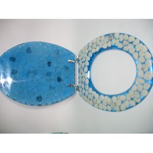 cobble stone poly resin toilet seat