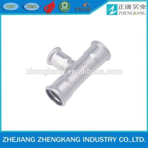 Quality 2015 high quality press fitting Sanitary pipe fitting reducing tee for sale