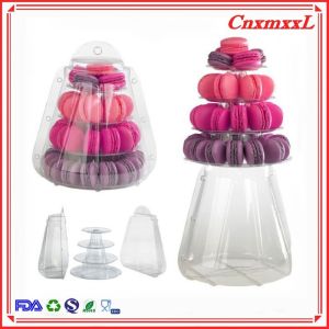 China Disposable Plastic 10 Tier Macaron Tower For Cake on sale