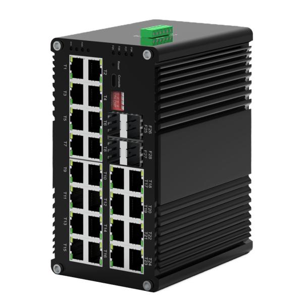 Buy PoE Switch 24 Port 10/100/1000T 802.3at To 4-Port 1000X Gigabit SFP Fiber Managed Switch 30W at wholesale prices