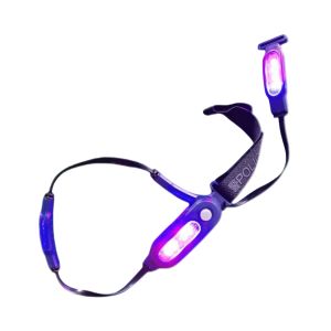 Quality Head Mounted Traffic Duty Cap Lights Red And Blue Flashing for sale