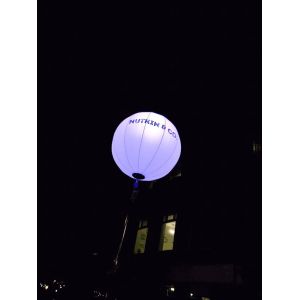 96W RGB LED Inflatable Lighting Decoration With 63 Ft Diameter White Poly Silk