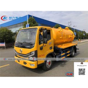 Dongfeng Duolicar 4x2 4000 Liters Vacuum Sewage Suction Truck