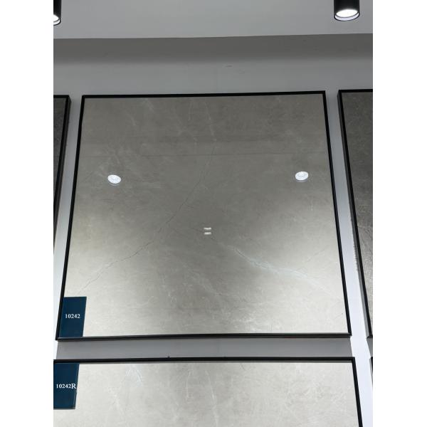 Wear-Resistant Antibacterial Indoor Floor Light Gray 1000x1000mm Polished Glazed Porcelain Tile For Building