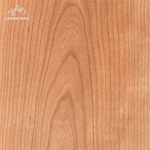 China Wallcovering Cherry Wood Veneer Crown Cut 0.45mm on sale