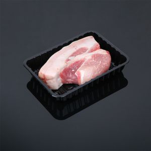 Eco Friendly Disposable MAP Plastic Frozen Fresh Food Black PP Pork Meat Package