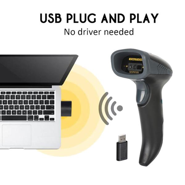 79.7mm*69mm*155mm 4M Memory Wireless Barcode Scanner For Tickets