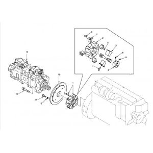 Belparts Excavator Main Pump EC140 Hydraulic Pump SA 1142-05460 VOE14531858