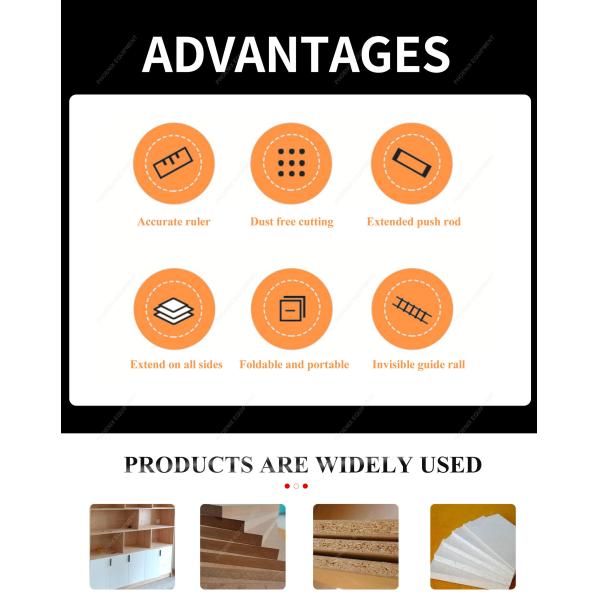 80 KG PDMJ16 Sliding Table Panel Saw for Precision Wood Based Panels Plywood Cutting