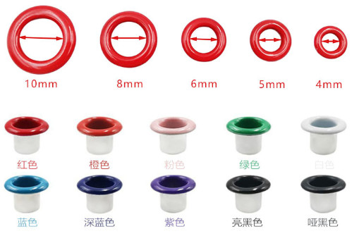 Metal Electroplated Hollow Eyelet Buckle Diameter 4-10mm Suitable For Clothing, Canvas Shoes Bag Accessories