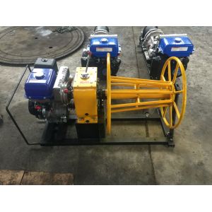 5 Ton 30 KN Belt Drive Recovery Wire Take Up Machine / Diesel Gasoline Engine