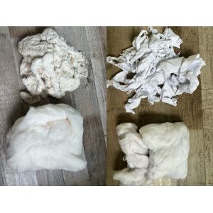 Hard textile fabric waste recycling machine line