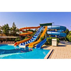 Galvanized Steel Outdoor Water Park Slide Attraction Games Play Equipment For