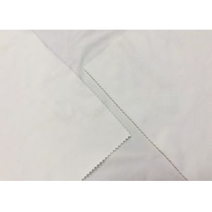 210GSM Weight Brushed Knit Fabric 82% Polyester Warp Knitting White Color
