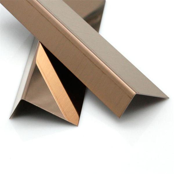 201 304 hairline stainless steel angle profile brushed gold metal trim