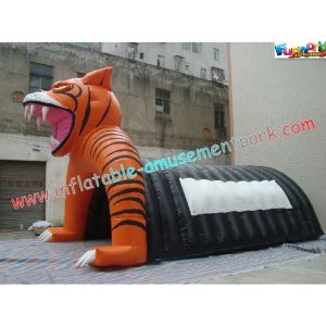 Custom Inflatable Party Tent , Tiger Tunnel Tent For Advertising