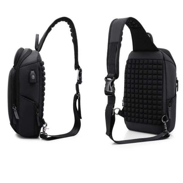 High quality custom logo men's fashion waterproof business sling bag shoulder bag chest bag