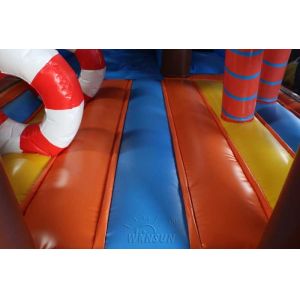 Water Resistant Massive Inflatable Dry Slide Shark Themed 12x4x6.5m