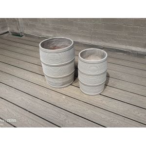 Modern Waterproof Large Fiber Clay Garden Planters Outdoor