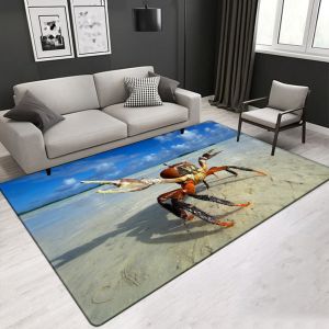 Customized Size Landscape Animal 3D Printed Polyester Fiber Living Room Carpet