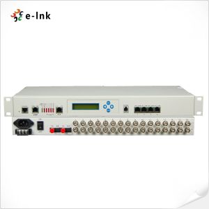 China PDH Multiplexer 16E1 4FE SNMP LCD 1+1 Protection 100km on sale