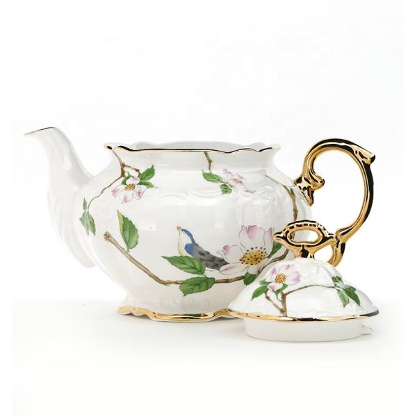 Ceramic Chinese Teapot Kettle Floral Design Teapot Large Capacity For Afternoon Tea