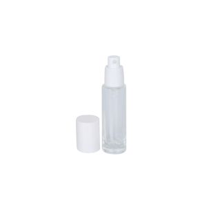 1oz Travel Foundation Bottle Flat Shoulder Frosted Glass Essence