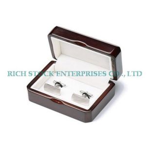 wooden cufflink box