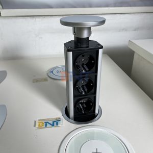 Quality Kitchen Pull Out Socket With 3 EU Power Outlet Custom Module For Smart Home for sale