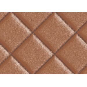 Diamond Pattern High Imitation Leather Wallpaper , Modern Room Wallpaper PVC