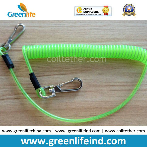 Buy Light Green Plastic Personal Heavy Wire Coil W/Snap Hook at wholesale prices