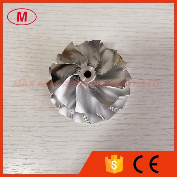 Buy GT35 forward 68.00/85.00mm 8+8 blades Point Milling Snake Curve Turbocharger aluminum 2618/Billet compressor wheel at wholesale prices