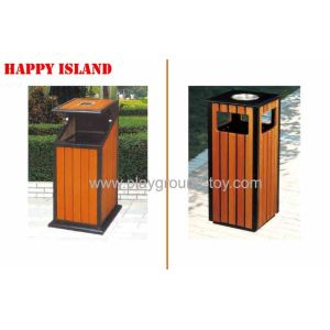 Quality Pine Solide Wood Park Trash Cans , Outside Trash Cans For Recycling RHA-14804 for sale