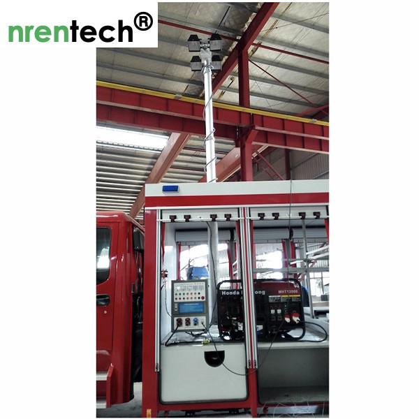 7.6m Telescopic Mast Light Tower/ Pneumatic Telescopic Mast/ Fire Tender Lighting Tower