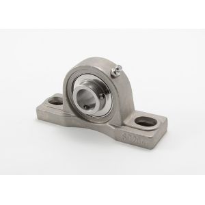 2 Holes Flange Mounted Pillow Block Bearings Stainless Steel Heavy Duty Non