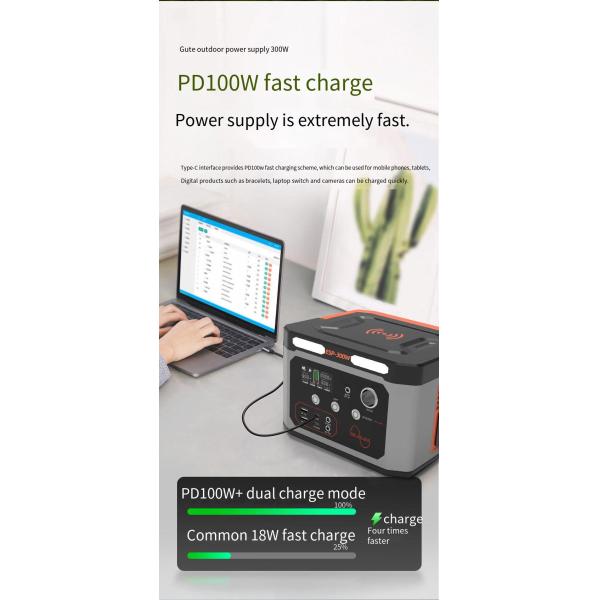 300W 220V Camping Self Driving Tour Emergency Outdoor Energy Storage Power Supply