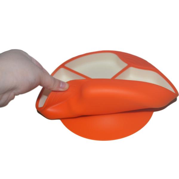 2-6 Months Cartoon Design Baby Silicone Products Plate Safe Soft For Infants / Toddlers