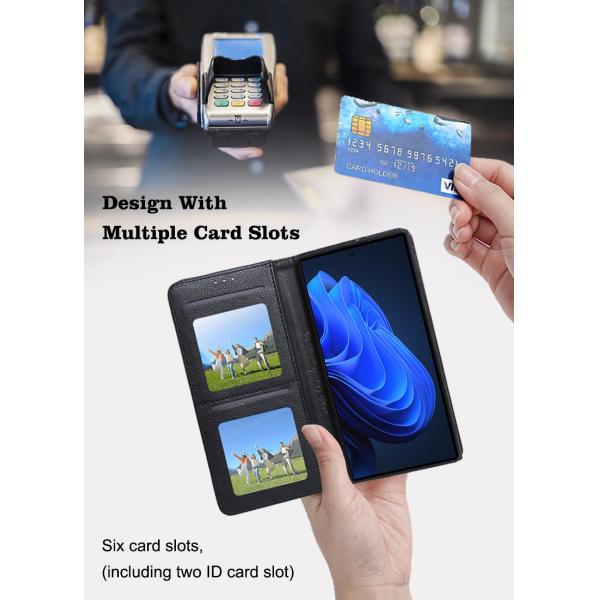 Custom Pu Leather Phone Wallet Stand For IPhone Cover Card Holder