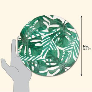 HM20926 SGS Greenery Theme Disposable Dinner Plates