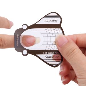 Honey Bee Shape Nail Art Tips Extension Forms Guide With With Size Mark