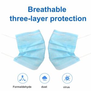 Breathable Disposable Surgical Masks Three Dimension Design Easy To Wear