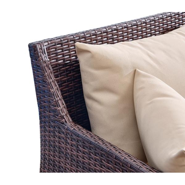 Single Rattan Garden Sofa Chair Waterproof Nordic Modern Terrace Combination