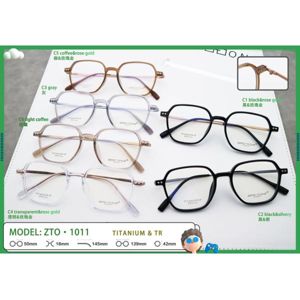 Various Colors Full Frame TR+Titanium Frame Glasses Unisex ZTO 1011