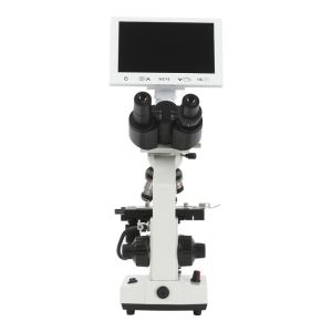 Biological Metal Microscope with Adjustable Aperture and Double-Layer Movable