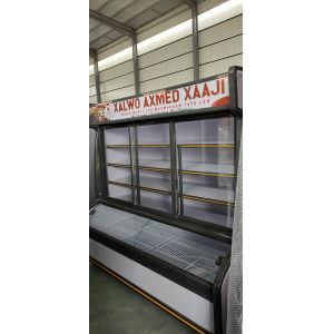 Fresh Vegetable Beverage Commercial Refrigerator Freezer Double Temperature