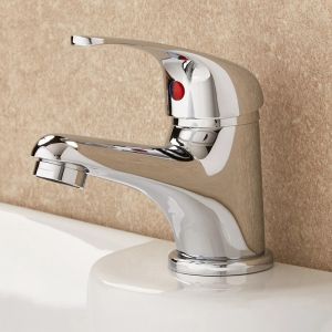 Brass Single Hole Single Handle Basin Mixer In Chrome