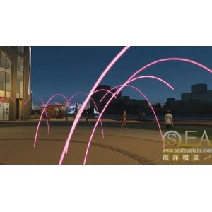 Clear Beautiful Glazy Water Column Jumping Jet Fountain